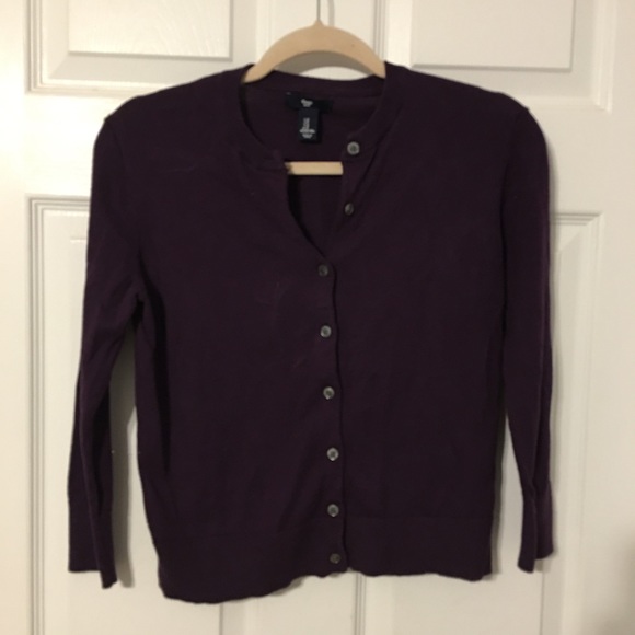 GAP White/Purple/Grey/Black button up cardigan - Picture 5 of 8